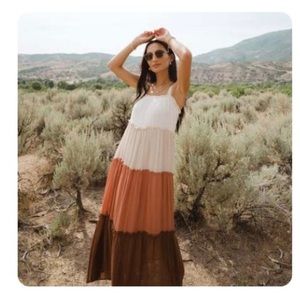Bohme Atlas tiered maxi dress
